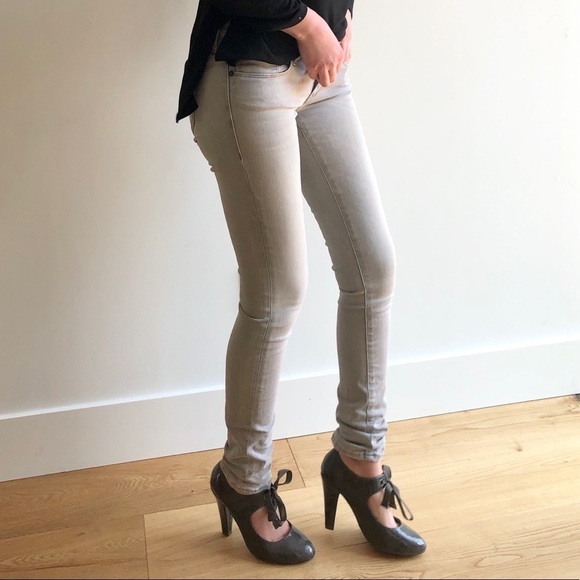 MAVI LOW RISE SKINNY GREY JEANS - 26 - Picture 1 of 9